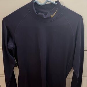 Nike Pro Combat Dri-Fit Compression Shirt in Dark Purple and Gold